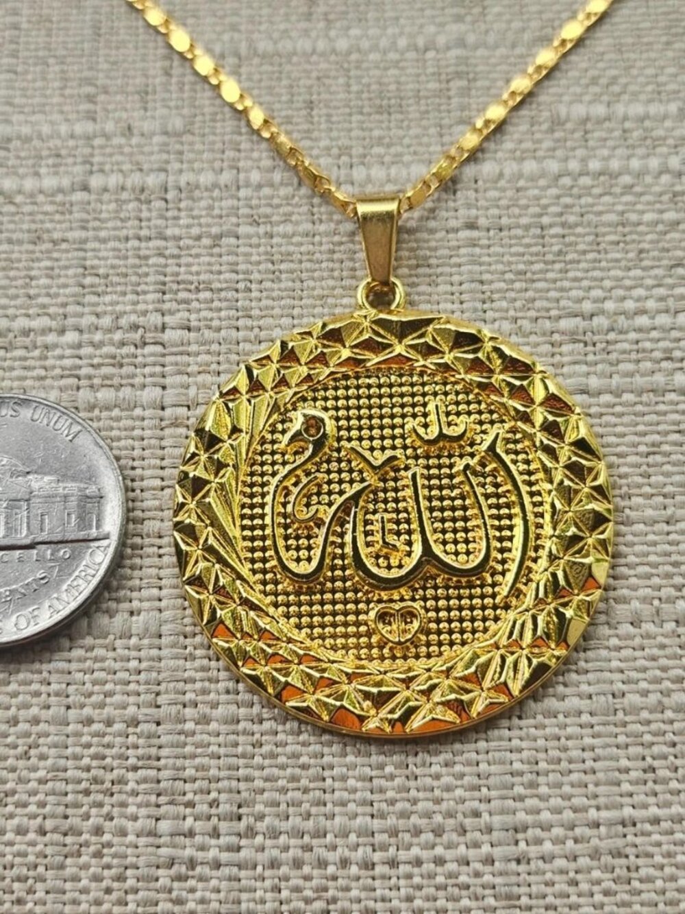 ALLAH Pendant Necklace Religious Muslim Jewelry Islamic Necklace Fashion Jewelry - Picture 12 of 12